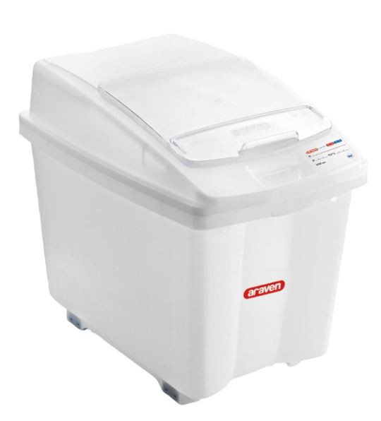 Araven CR976 Transparent Mobile Ingredient Bin 80Ltr