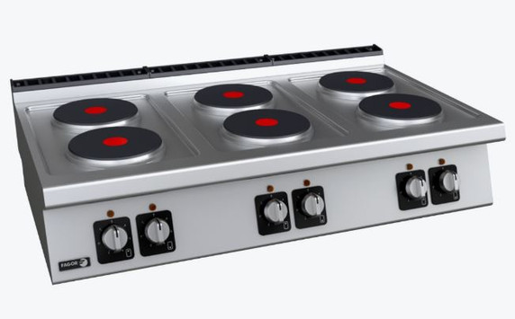 Fagor Kore 700 Series Bench Top 6 Electric Plate Cooktop (C-E760)