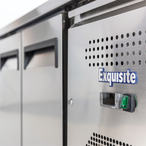 Exquisite SSC550H Four Solid Doors Underbench Storage Refrigerator Slimline