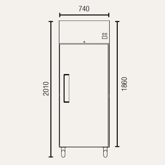 Exquisite GSC650H One Solid Door Upright Storage Refrigerator