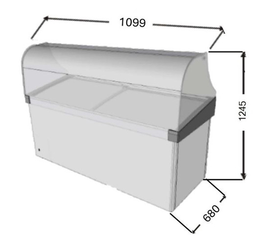 Liebherr EFI2853 Gelato Pack 282 L Curved Glass Chest Freezer