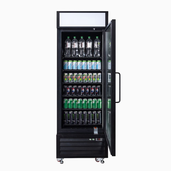 Bromic UC0550GDL-NR Upright Display Fridge 546 L - 1 Door - Flat Glass- Lightbox