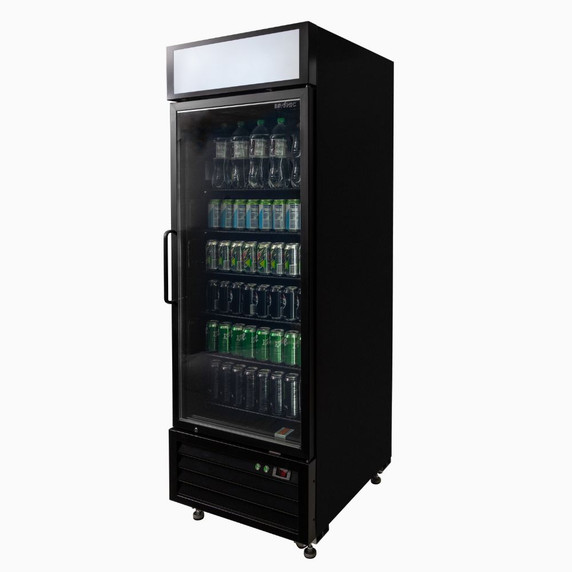 Bromic UC0550GDL-NR Upright Display Fridge 546 L - 1 Door - Flat Glass- Lightbox
