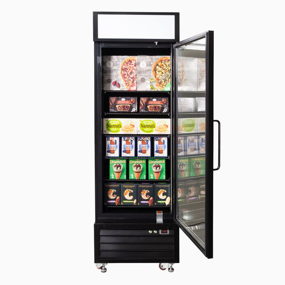Bromic UF0550GDL-NR Upright Display Freezer 546L 1 Door Flat Glass Lightbox