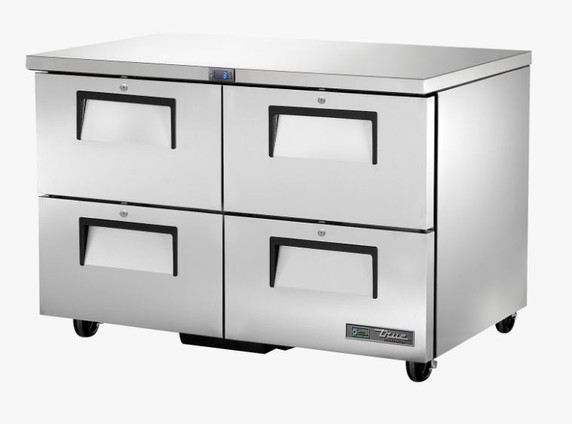 True Refrigeration TUC-48D-4-HC Undercounter Foodservice Refrigerator, 4 Drawers