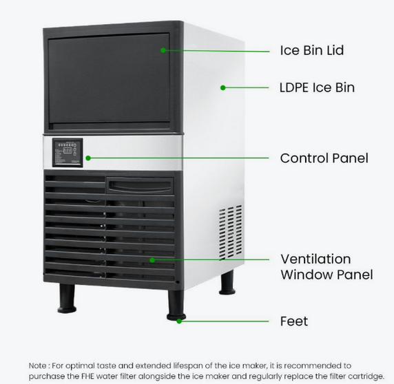 Blizzard Under Bench Ice Maker - Air Cooled - SN-120P Blizzard Under Bench Ice Maker - Air Cooled - SN-120P