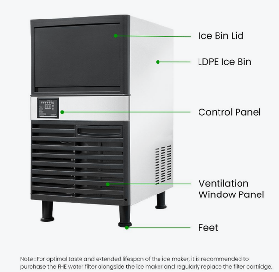  Blizzard SN-120P 55kg Under Bench Commercial Cube Ice Machine