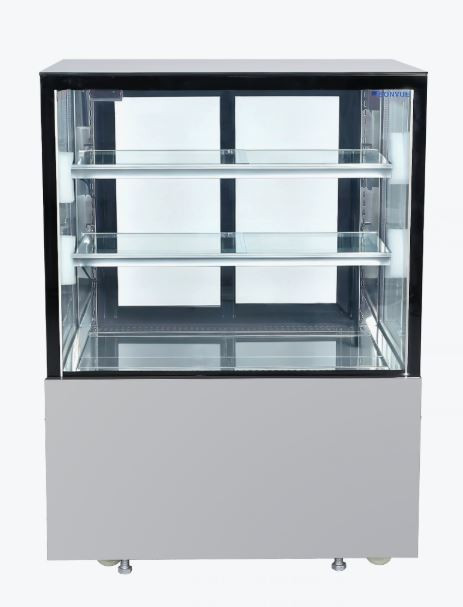 Bonvue SC090FA-2XB 900mm Deluxe Square Glass Refrigerated Cake Display