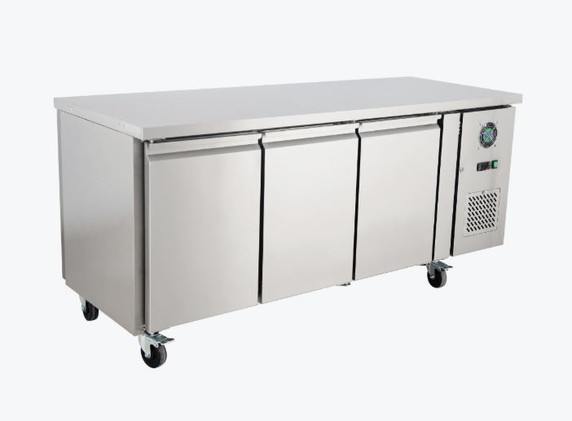 Thermaster GN3100TNC 324L 2x3 Solid Door Pass-Through Refrigerated Island Counter