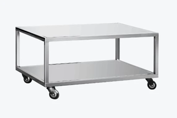 BakerMax ME2-1D-S Stainless Steel Oven Trolley for Stackable Electric Deck Oven