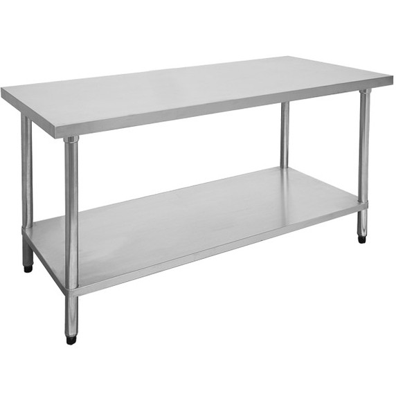 1500-7-WB Economic 304 Grade Stainless Steel Bench 1500mm W x 700mm D x 900mm H