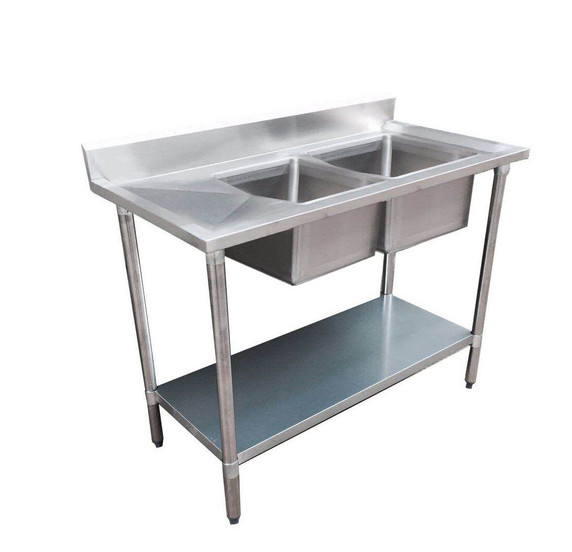 Modular System Double Sink Bench Right Handed 1800x700x900mm - 1800-7-DSBR Modular System Double Sink Bench Right Handed 1800x700x900mm - 1800-7-DSBR