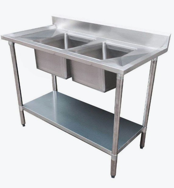 Modular System Double Sink Bench Centre 2400x700x900mm Modular System Double Sink Bench Centre 2400x700x900mm