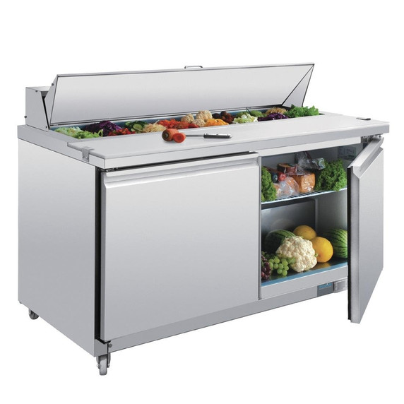 Polar GD883-A U-Series 2 Door Prep Counter Fridge 527Ltr Polar GD883-A U-Series 2 Door Prep Counter Fridge 527Ltr