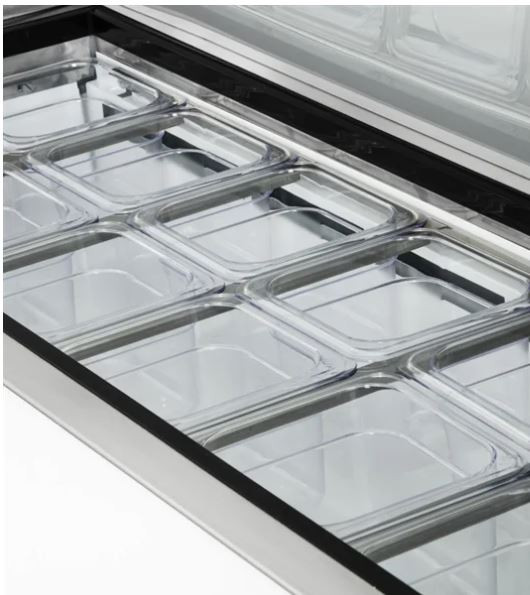 Polar GD883-A U-Series 2 Door Prep Counter Fridge 527Ltr