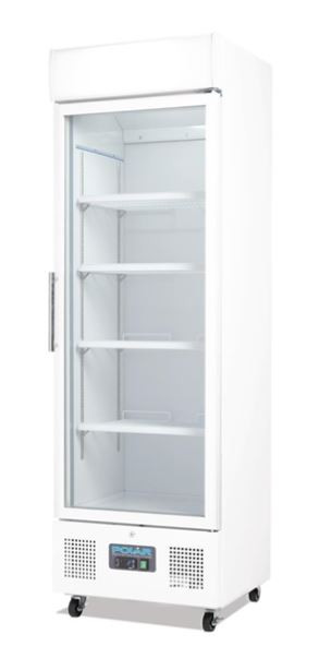 Polar DM076-A G-Series Upright Display Fridge White 368 Ltr