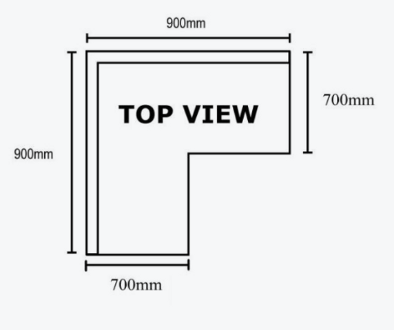 0900-7-WBCB - Economic Corner Workbench,100mm Splashback & Undershelf 900x900x900mm 0900-7-WBCB - Economic Corner Workbench,100mm Splashback & Undershelf 900x900x900mm