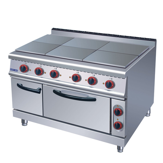 ZH-TT-6C ELECTMAX - 6 Hotplates with Oven 1200mm W x 900 D x 850 H ZH-TT-6C ELECTMAX - 6 Hotplates with Oven 1200mm W x 900 D x 850 H