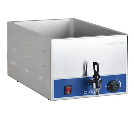 Birko 1110103 Single Pan Benchtop Wet Heat Bain Marie with Drain Tap (No Pans & Lids)