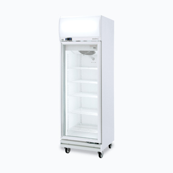 Bromic Upright Display Fridge 444L 1 Door Flat Glass Lightbox Bromic Upright Display Fridge 444L 1 Door Flat Glass Lightbox