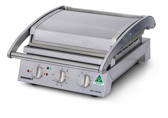 Roband GSA610S 6-Sandwich Smooth Plate Grill Station | Made in Australia