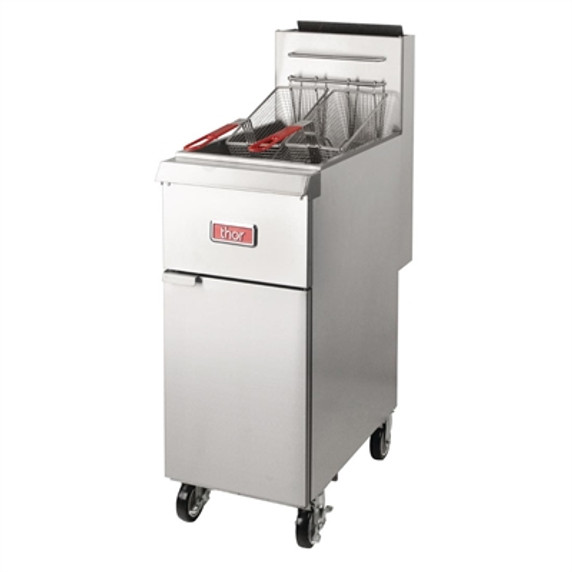 GH111-P Thor Freestanding Single Pan Double Basket LPG Heavy Duty Deep Fryer 25.25Ltr