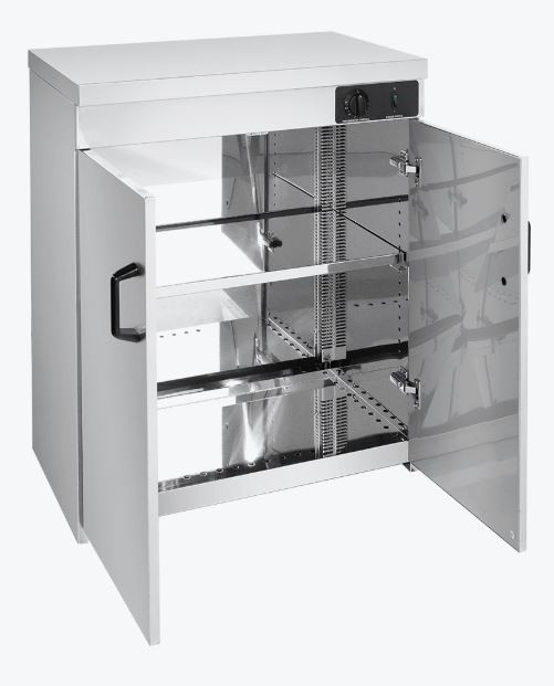 Elementry Stainless Steel Double Cabinet Plate Warmer 120 Plates PW-DE