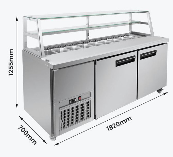 Thermaster two large door DELUXE Sandwich Bar - SCB/18