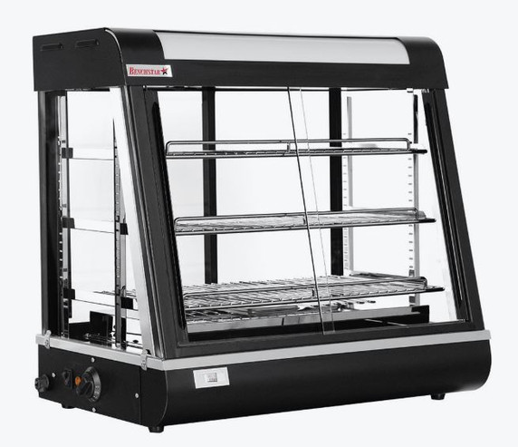 Benchstar PW-RT/660/TGE Commercial Glass Pie Warmer & Hot Food Display (660mm Wide)