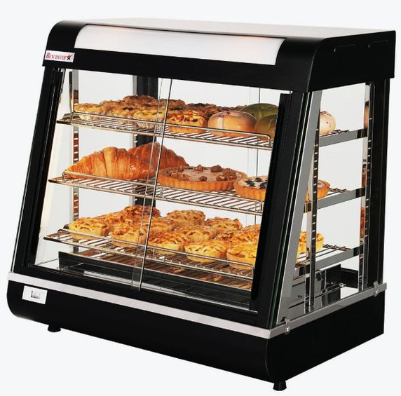 Benchstar PW-RT/660/TGE Commercial Glass Pie Warmer & Hot Food Display (660mm Wide)