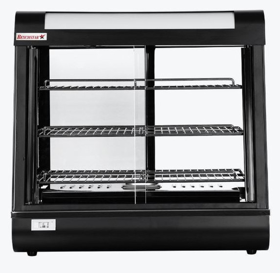 Benchstar PW-RT/660/TGE Commercial Glass Pie Warmer & Hot Food Display (660mm Wide)