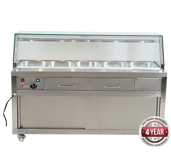Heated Bain Marie Food Display - PG180FE-YG Heated Bain Marie Food Display - PG180FE-YG