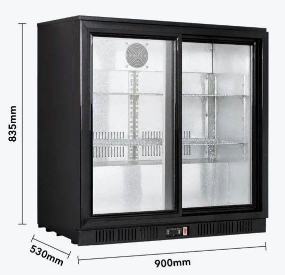 Thermaster LG-208SC Underbench Two Sliding Glass Door Bar Cooler (188L)