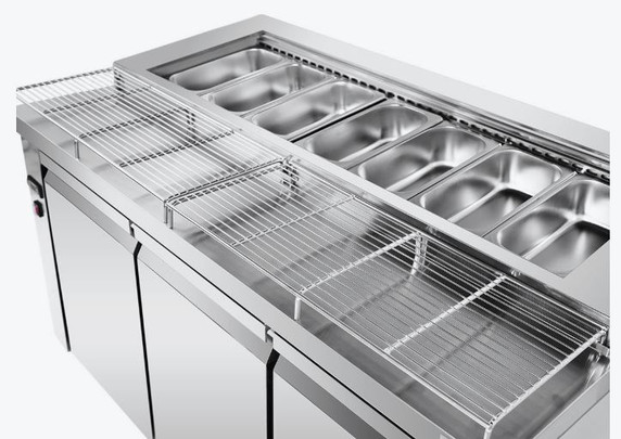 Thermaster three door DELUXE Pizza Prep Bench - PWB180