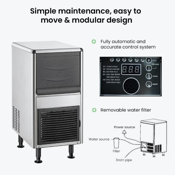 Blizzard Underbench Bullet Ice Maker 25Kg - SN-25C