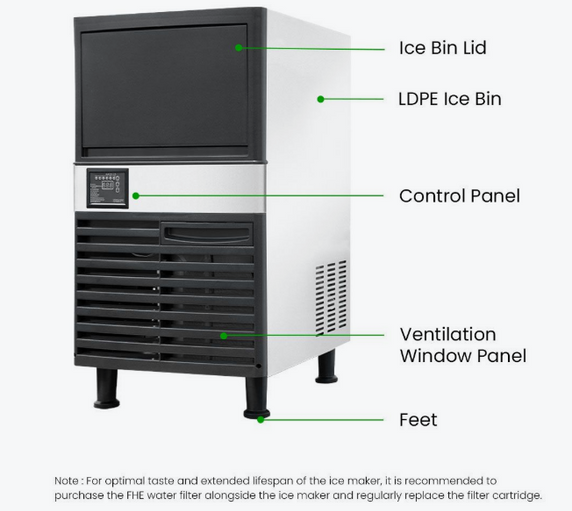 Blizzard Under Bench Ice Maker Air Cooled - SN-80P Blizzard Under Bench Ice Maker Air Cooled - SN-80P