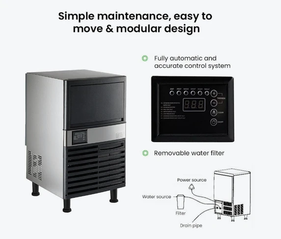 Blizzard SN-80P Underbench Commercial Ice Maker – 36kg Daily Output