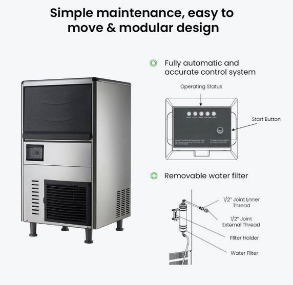 Blizzard SN-128F 120kg Air-Cooled Commercial Granular Ice Maker