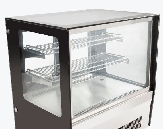 Counter top square glass cold food display 660x530x730 - GN-660RT