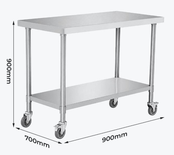 Modular Systems WBM7-0900/A Mobile Workbench 900mm | SUS304 Castors