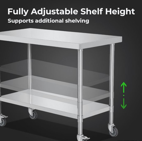 Modular Systems WBM7-0900/A Mobile Workbench 900mm | SUS304 Castors