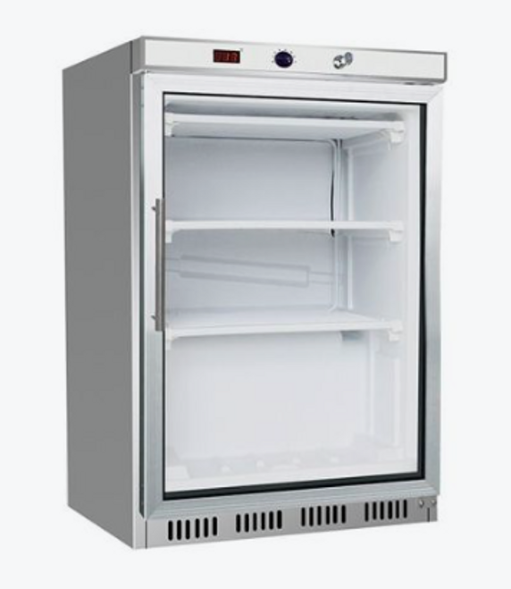 HF200G S/S Display Freezer with Glass Door