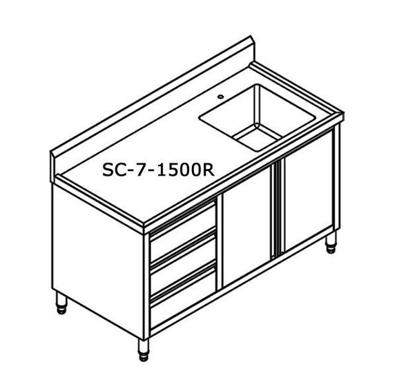SC-7-1500R-H Kitchen Tidy Cabinet With Right Sink SC-7-1500R-H Kitchen Tidy Cabinet With Right Sink