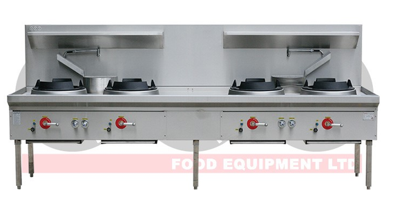 LKK -4B 4 Burner Waterless Gas Wok Table - Duckbill Burner LKK -4B 4 Burner Waterless Gas Wok Table - Duckbill Burner