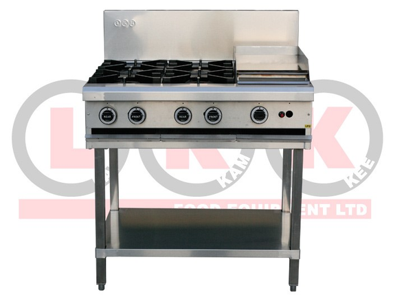 LKKOB6C 4 Gas Open Burner & 300mm RHS Griddle with Legs LKK LKKOB6C 4 Gas Open Burner & 300mm RHS Griddle with Legs LKK