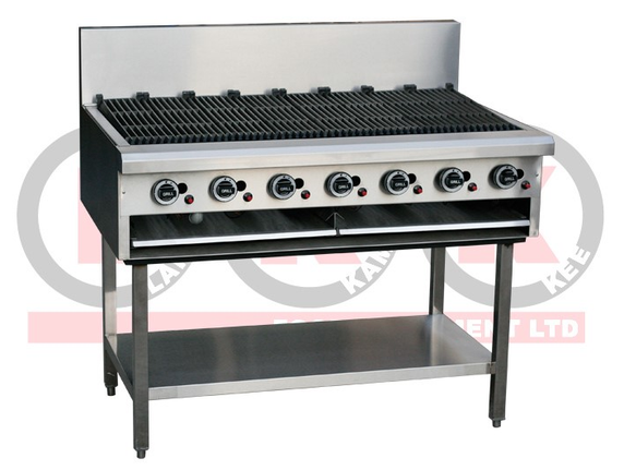 LKKCG12 7 Burner 1200 mm Chargrill with Legs