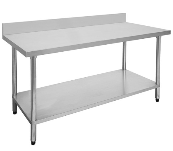 0900-6-WBB Economic 304 Grade Stainless Steel Bench with splashback 900x600x900