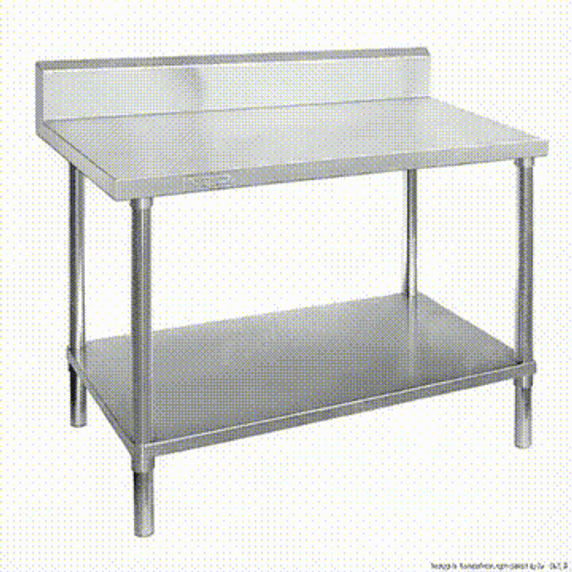 0900-6-WBB Economic 304 Grade Stainless Steel Bench with splashback 900x600x900