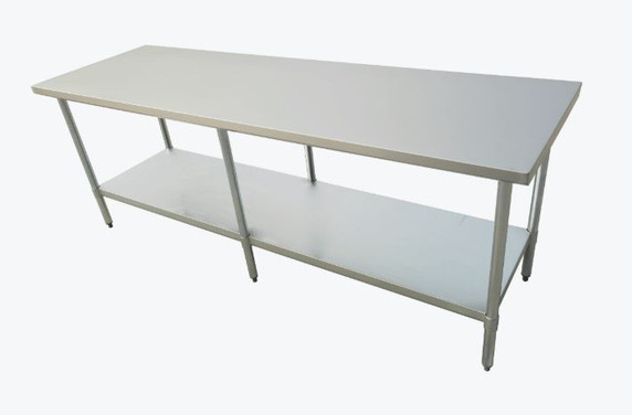 Economic 304 Grade Stainless Steel Table 2400x600x900 - 6 legs