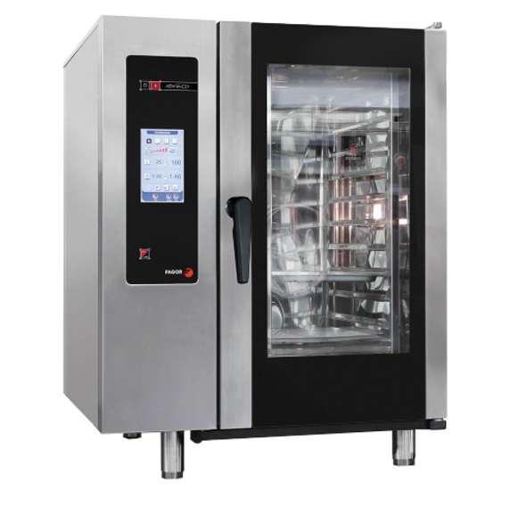 APG-101 Fagor Advanced Plus Gas 10 Trays Touch Screen Control Combi Oven with Cleaning System